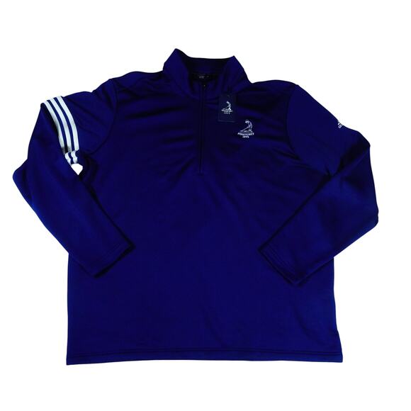Adidas Pinehurst 1895 1/4 Zip Blue Pull Over Mens XL NWT NEW with TAGS - Picture 2 of 6